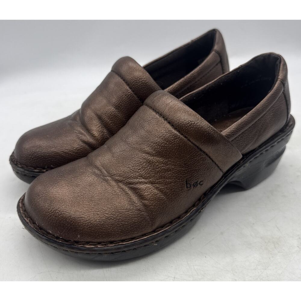 BOC Women's Clog Peggy Slip On Shoe Size 8 Gold Metallic